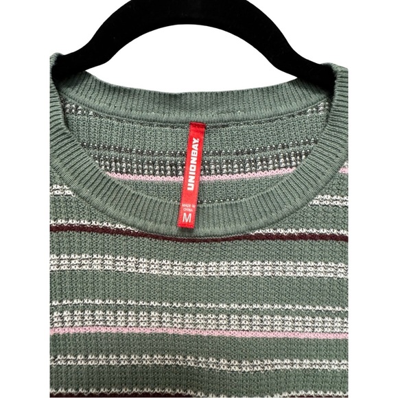 UNIONBAY Green and Pink Striped Sweater - Picture 2 of 5